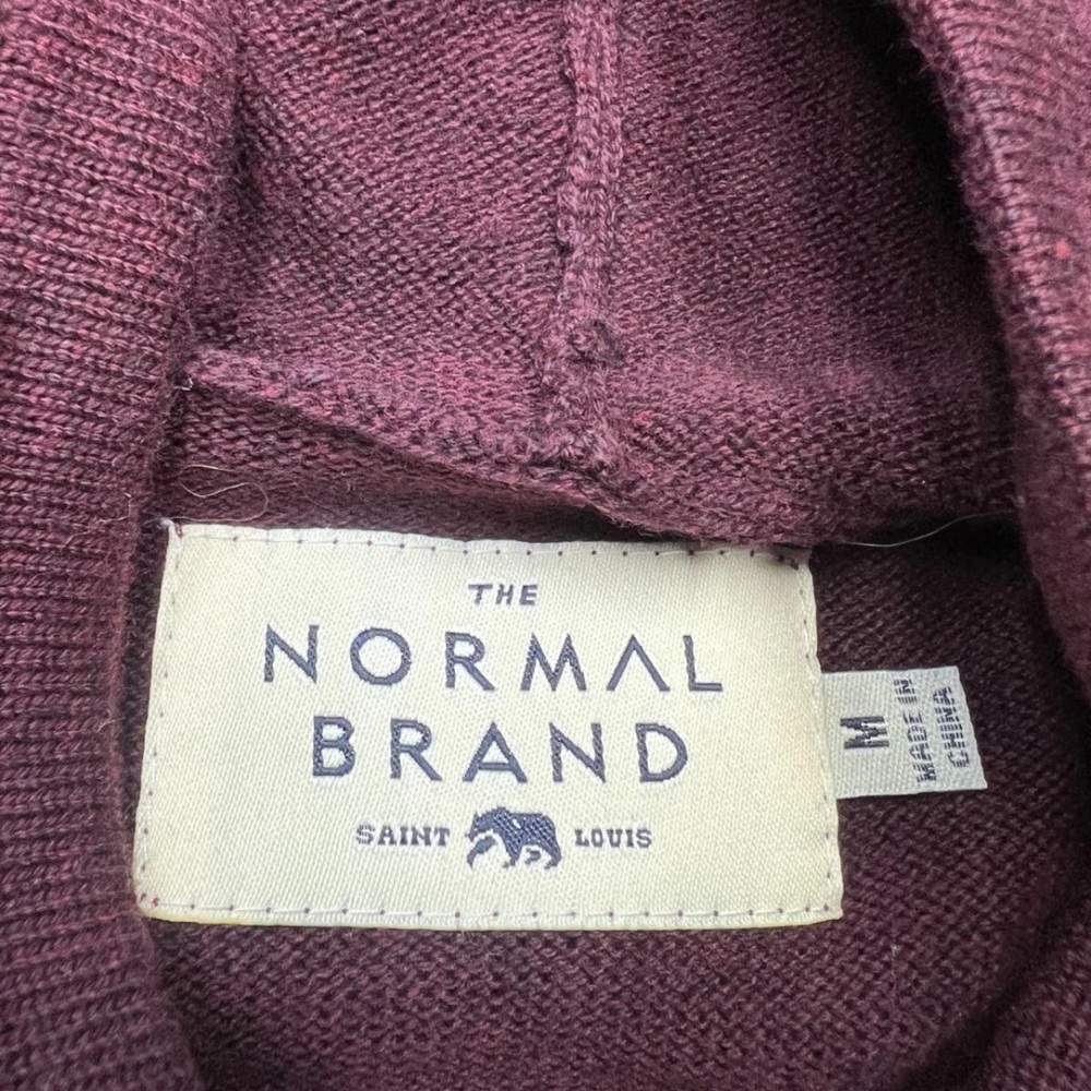 The Normal Brand Men's Burgundy Hoodie - Picture 3 of 7